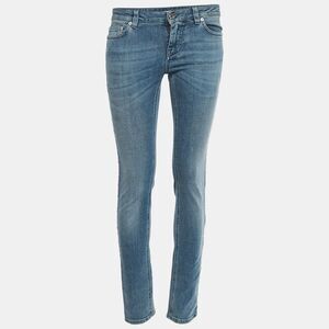 Givenchy Blue Star Print Denim Low Waist Jeans S/waist 26"